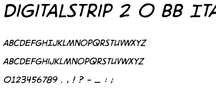 DigitalStrip 2_0 BB Italic font